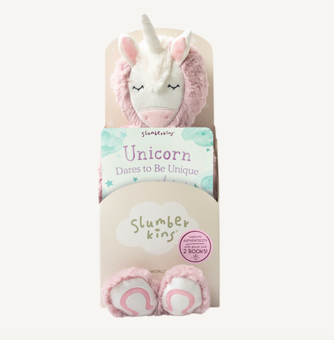 Slumberkins - Unicorn's Authenticity Plush Set - with 2 books!