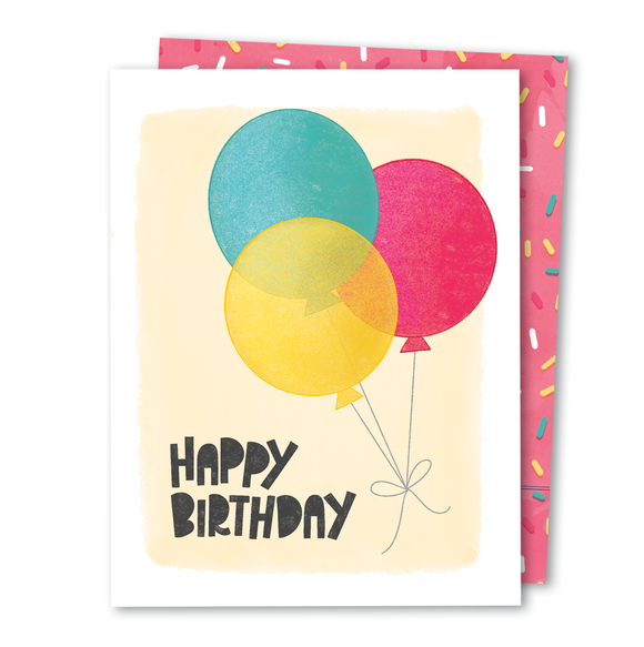 The Noble Paperie - Happy Birthday Balloons | Fun Bright Festive Birthday Card