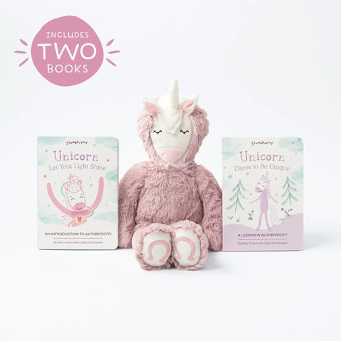 Slumberkins - Unicorn's Authenticity Plush Set - with 2 books!