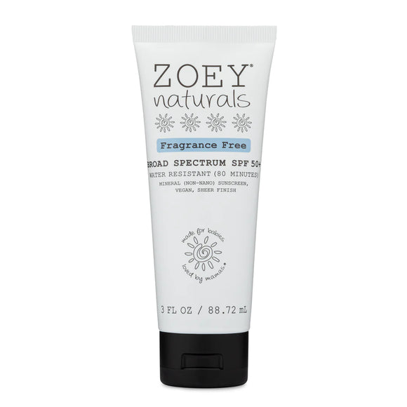 Zoey Naturals - SPF 50+ Sheer Finish Mineral Sunscreen 3 oz