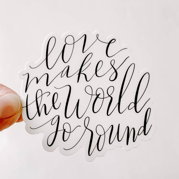 Wildflower Paper Company - Love Makes The World Go Round Sticker Decal