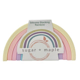 Sugar and Maple - 6 piece Silicone Stacking Rainbow | pastel