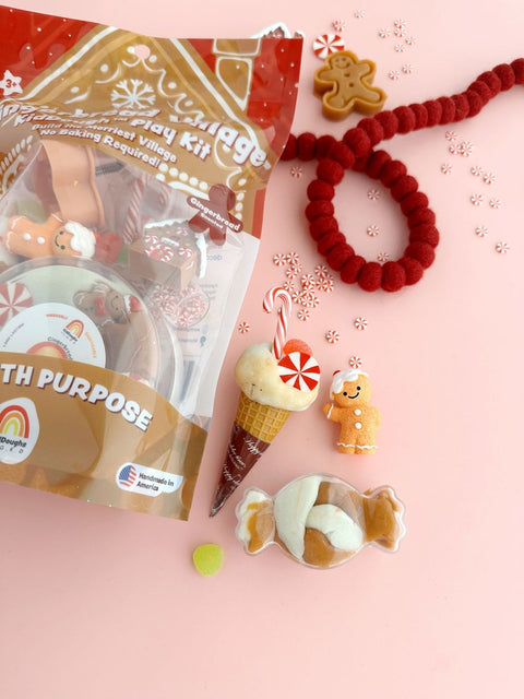 Earth Grown KidDoughs - Gingerbread Village KidDough Play Kit