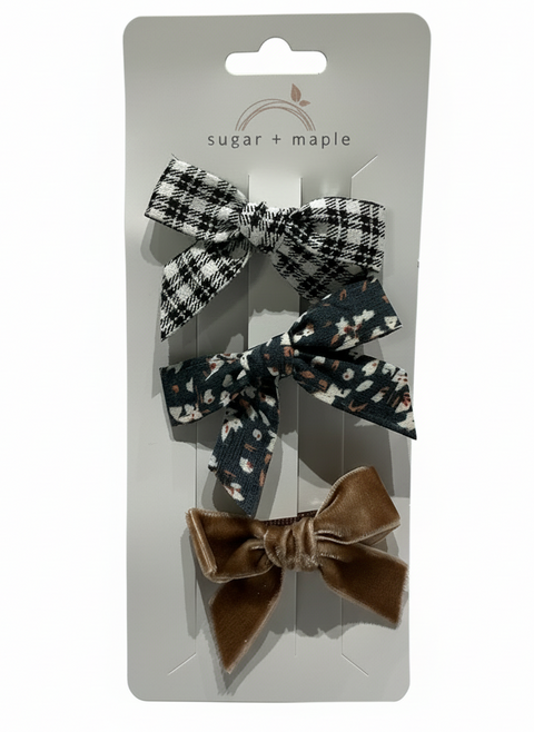 Sugar and Maple - Ribbon Tie Bow (3ct)