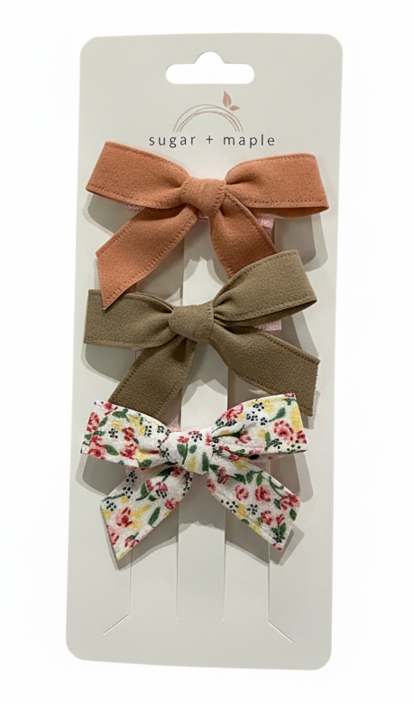 Sugar and Maple - Ribbon Tie Bow (3ct)