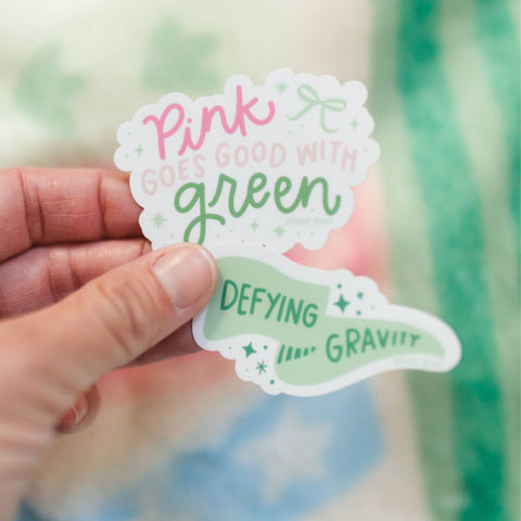 Pippi Post - Defying Gravity Green Flag Decal Sticker