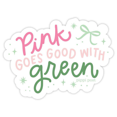 Pippi Post - Pink Goes Good With Green Decal Sticker