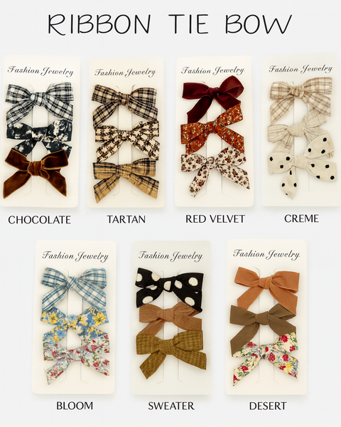 Sugar and Maple - Ribbon Tie Bow (3ct)