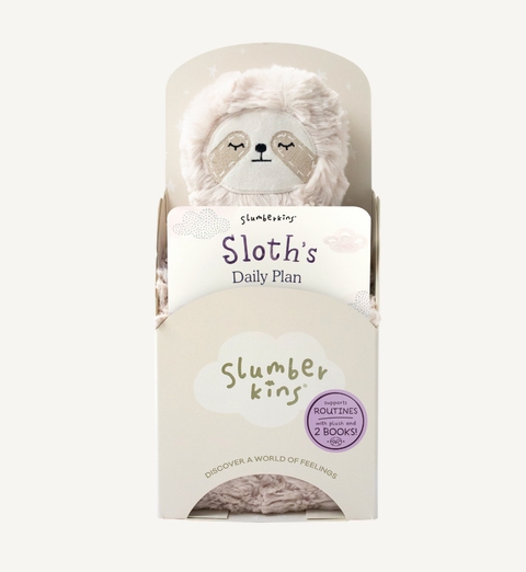 Slumberkins - Sloth's Routines Plush Snuggler Set - with 2 books!