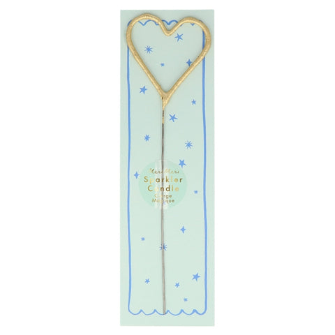 Meri Meri - Gold Sparkler Numbers 0 To 9, Star, & Heart Candles