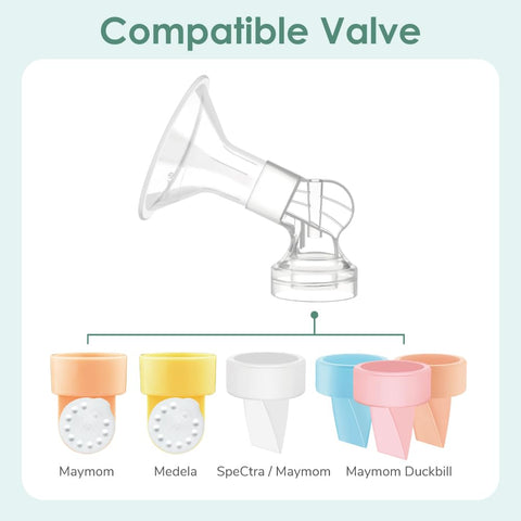 Maymom - Connector Compatible with Medela Flanges 2 pack