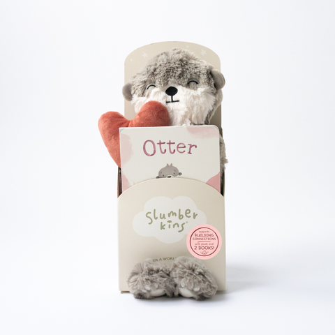 Slumberkins - Otter's Building Connections Plush Set - with 2 books!