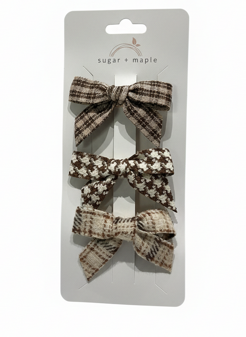 Sugar and Maple - Ribbon Tie Bow (3ct)