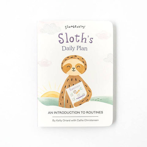 Slumberkins - Sloth's Routines Plush Snuggler Set - with 2 books!