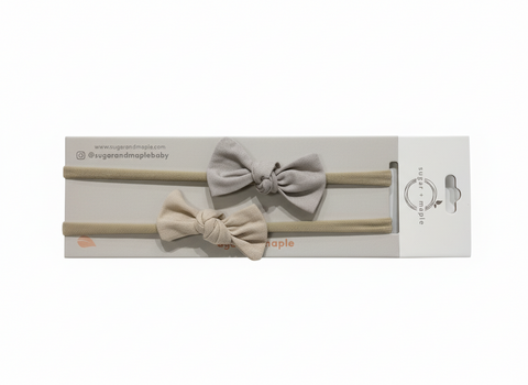 Sugar and Maple - Knotted Newborn Headbands (2ct)