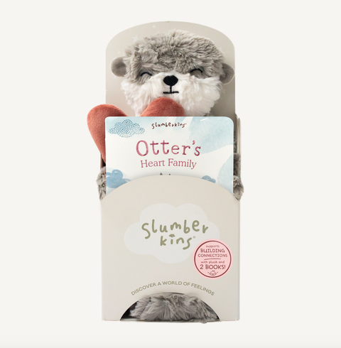Slumberkins - Otter's Building Connections Plush Snuggler Set +  2 books!