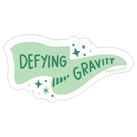 Pippi Post - Defying Gravity Green Flag Decal Sticker