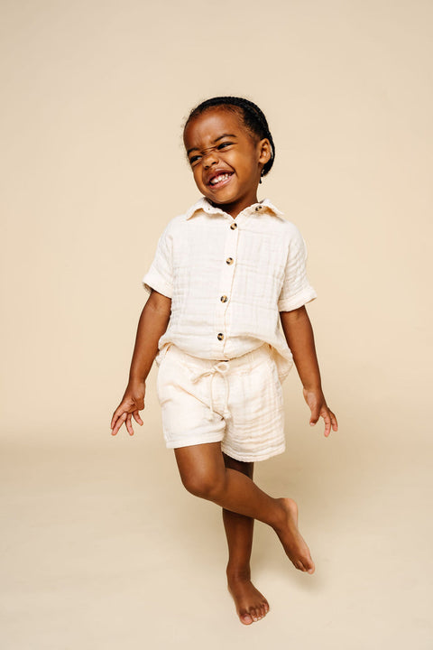 Lou Lou and Company - Cloud Muslin Shirt + Short Set