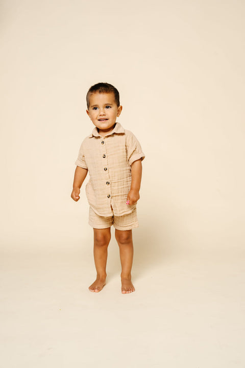 Lou Lou and Company - Cloud Muslin Shirt + Short Set