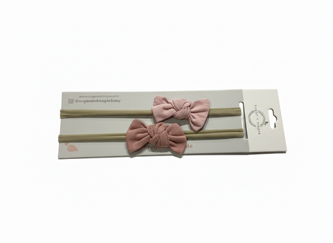 Sugar and Maple - Knotted Newborn Headbands (2ct)