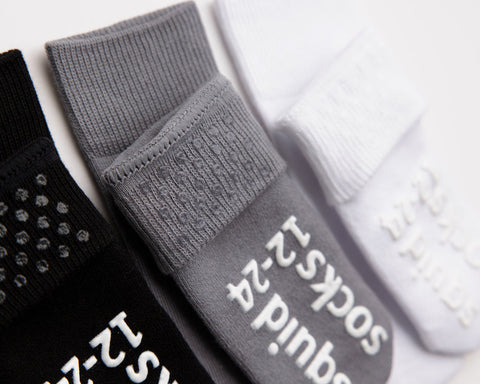 Squid Socks - Baby & Kids Cotton Crew Grip Socks