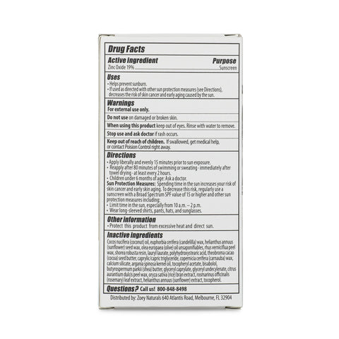 Zoey Naturals - Zoey Naturals SPF 50 Mineral Sunscreen Stick
