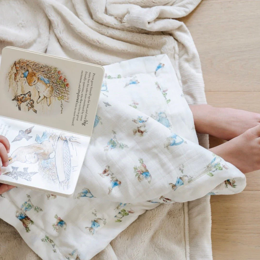 Saranoni MINI Peter Rabbit TM Bamboo Rayon Muslin Lush Blanket B Inland Mama