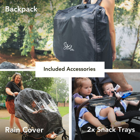 Strolee - Double V2 Stroller Bundle