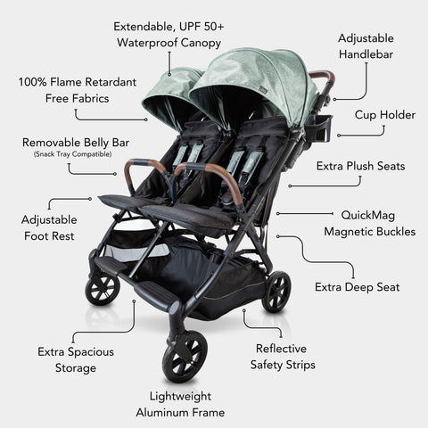 Strolee - Double V2 Stroller Bundle
