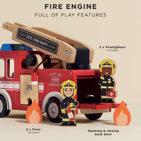Le Toy Van - Toy Fire Engine & Characters
