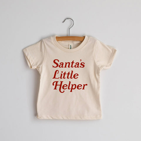 Gladfolk - Santa's Little Helper Organic Baby & Kids Christmas Tee