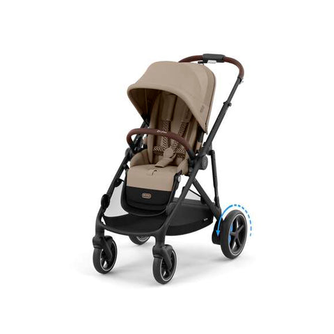 cybex gazelle snack tray Cybex e-Gazelle S Electronic Assist Stroller, Black Frame/Almond Beige