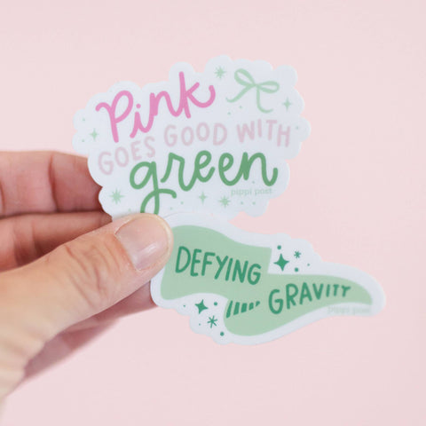 Pippi Post - Pink Goes Good With Green Decal Sticker
