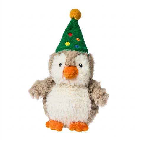 Green-tree-hat penguin only on a white background