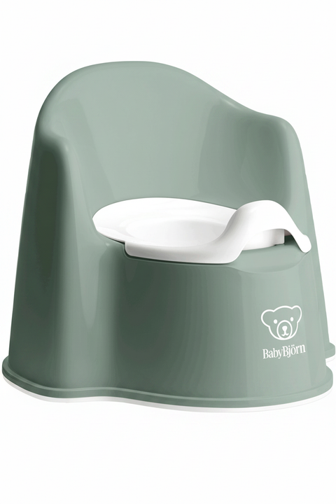 BabyBjörn Deep Green Potty Chair on white background