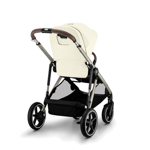 cybex gazelle s stroller in deep black Cybex e-Gazelle S Electronic Assist Stroller, Black Frame/Almond Beige