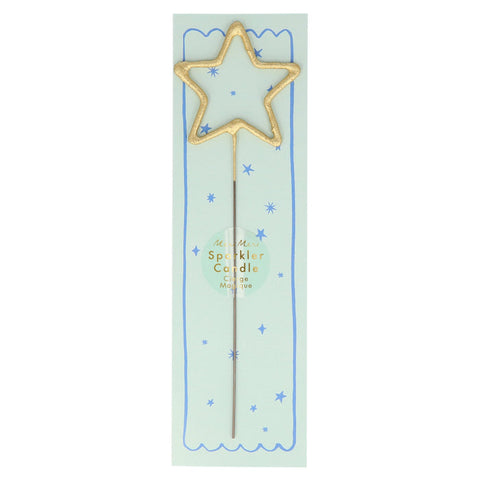 Meri Meri - Gold Sparkler Numbers 0 To 9, Star, & Heart Candles