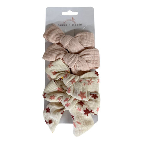 Sugar and Maple - Muslin Bows (4ct)