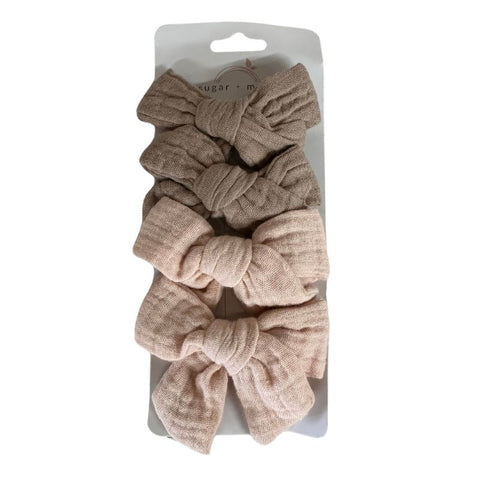 Sugar and Maple - Muslin Bows (4ct)