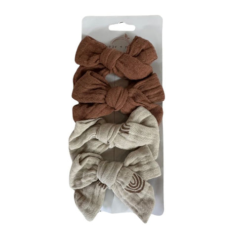 Sugar and Maple - Muslin Bows (4ct)