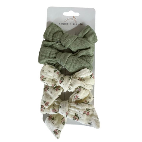 Sugar and Maple - Muslin Bows (4ct)