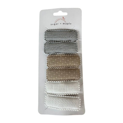 Sugar and Maple - Barrette Clips (6ct)