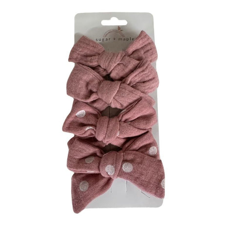 Sugar and Maple - Muslin Bows (4ct)