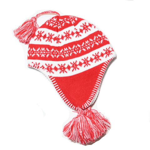SnowStoppers Sherpa Knit Hat - Red