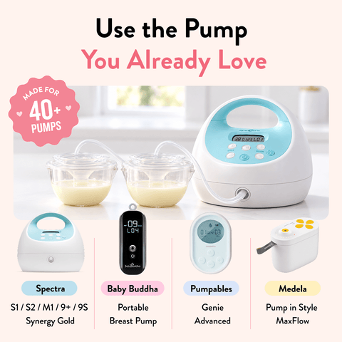 Use the Pump You Already Love - made for 40+ pumps, Silicone Collection Cups compatibility graphic