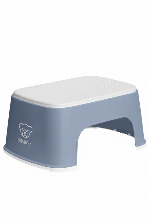 Slate Blue Step Stool White Background