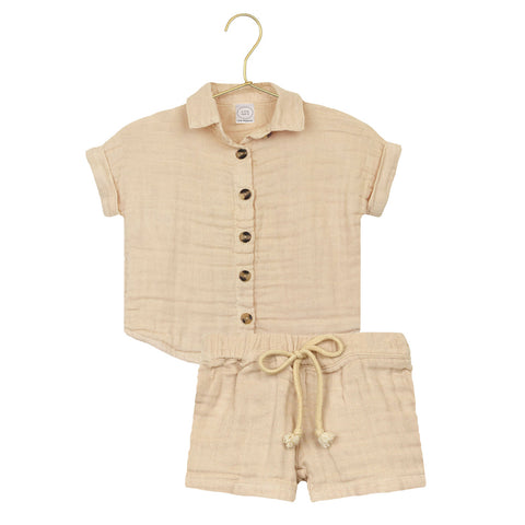 Lou Lou and Company - Cloud Muslin Shirt + Short Set