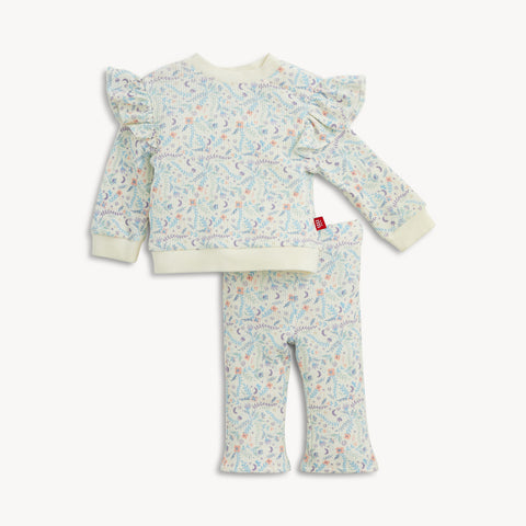 Magnetic Me - Magnetic Waffle Top and Pant Set With Ruffles