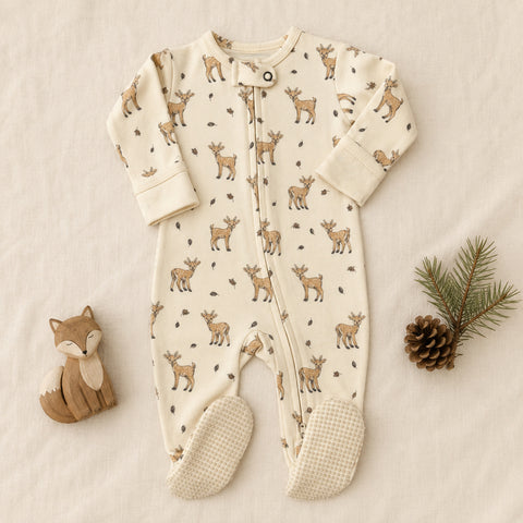 L'ovedbaby - Organic 2-Way Zipper Footie