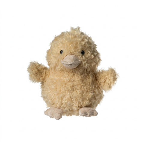 Yellow duck plush isolated on a white background